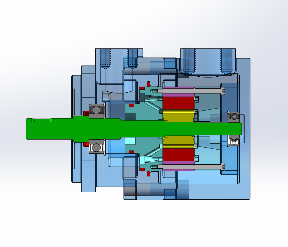 PFE 定量叶片泵设计（SW+CAD+说明书）